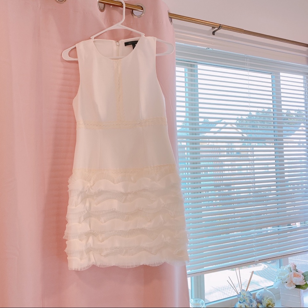 BCBG White Floral Dress